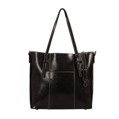 Alve With Style 'Madrid' Leather Tote by Sassy Duck in Red-Tan-Black