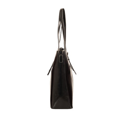 Alve With Style 'Madrid' Leather Tote by Sassy Duck in Red-Tan-Black