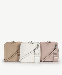 Alive With Style 'Bianca' Cross Body Bag by Sassy Duck in Biscuit-White-Pink-Aqua-Olive-Black-Lavender-Navy25-Black25-Tan25
