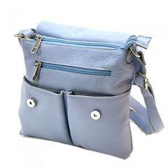 Alive With Style 'Oriana' Italian Leather Shoulder/Cross Body Bag in Black-Yellow-Ice Blue-Orange-Fuschia-Denim-Red-Bordeaux-Dark Taupe-Purple-Chocolate-Rose-White-Cream-Olive-Light Taupe-Pink-Grey-Dark Grey-Tan-Bright Blue-Green