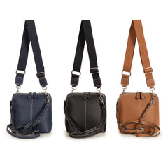 Alive With Style 'Bianca' Cross Body Bag by Sassy Duck in Aqua-Violet-Pearl-Denim-Olive-Black-Lavender-Navy25-Black25-Tan25