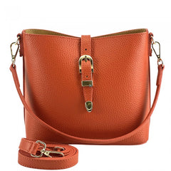 Alive With Style 'Mafalda' Italian Leather Shoulder/Cross Body Bag in Black-Red-Camel-Navy-Taupe/Black-Taupe-Cream-Tan/Brown-Orange-Black/White-Olive-Light Tan-Nude-Light Blue