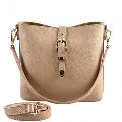 Alive With Style 'Mafalda' Italian Leather Shoulder/Cross Body Bag in Black-Red-Camel-Navy-Taupe/Black-Taupe-Cream-Tan/Brown-Orange-Black/White-Olive-Light Tan-Nude-Light Blue
