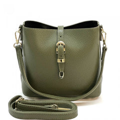 Alive With Style 'Mafalda' Italian Leather Shoulder/Cross Body Bag in Black-Red-Camel-Navy-Taupe/Black-Taupe-Cream-Tan/Brown-Orange-Black/White-Olive-Light Tan-Nude-Light Blue