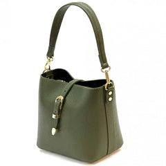 Alive With Style 'Mafalda' Italian Leather Shoulder/Cross Body Bag in Black-Red-Camel-Navy-Taupe/Black-Taupe-Cream-Tan/Brown-Orange-Black/White-Olive-Light Tan-Nude-Light Blue