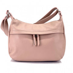 Alive With Style 'Delizia' Italian Leather Shoulder/Cross Body Bag in Bordeaux-Black-Light Red-Tan-Grey-Orange-Cobalt-Ice Blue-Fuchsia-Azure-Tan-Light Grey-Pink-Dusky Pink-Beige-Green-Emerald-Navy-White-Yellow-Cream-Sky Blue-Dark Red