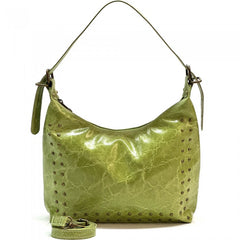 Alive With Style 'Riviera' Italian Leather Shoulder Bag/Cross Body Bag in Jade-Lime-Blue-Beige-Emerald-Taupe-White-Brown-Yellow-Black-Salmon-Red-Dark Taupe
