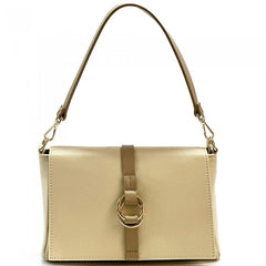 Alive With Style 'Marisa' Italian Leather Shoulder/Cross Body Bag in Navy/White-Beige-Beige/Tan-Beige/Taupe-White-Navy-Ice Blue-Tan-Black-Camel-Red-Taupe-Taupe/Cream