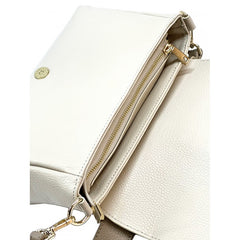 Alive With Style 'Marisa' Italian Leather Shoulder/Cross Body Bag in Navy/White-Beige-Beige/Tan-Beige/Taupe-White-Navy-Ice Blue-Tan-Black-Camel-Red-Taupe-Taupe/Cream