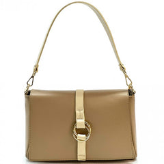 Alive With Style 'Marisa' Italian Leather Shoulder/Cross Body Bag in Navy/White-Beige-Beige/Tan-Beige/Taupe-White-Navy-Ice Blue-Tan-Black-Camel-Red-Taupe-Taupe/Cream