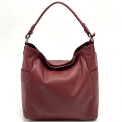 Alive With Style 'Betta' Italian Leather Shoulder/Cross Body Bag in Black-Purple-Blue-Taupe-Dark Taupe-Dark Red-Pink-Tan-Olive-Navy-White-Cream-Chocolate-Red-Wine