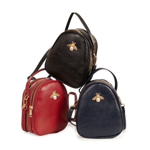 Alive With Style 'Honey Bee' Handbag/Shoulder Bag/Cross Body Bag by Sassy Duck in Black-Red-Navy