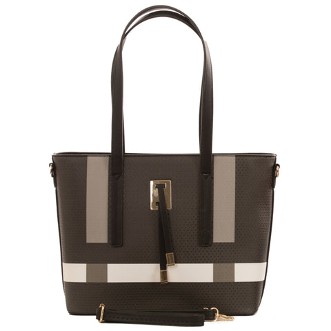 Alive With Style 'Finnigan’ Tote/Shoulder Bag by Sassy Duck in Black-Red