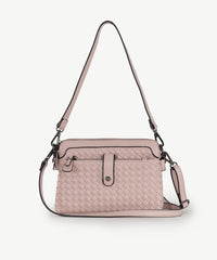 Alive With Style 'Riley' Shoulder/Cross Body Bag by Sassy Duck in White-Beige-Pink