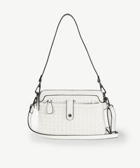 Alive With Style 'Riley' Shoulder/Cross Body Bag by Sassy Duck in White-Beige-Pink