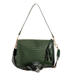 Alive With Style 'Serena' Shoulder/Cross Body Bag by Sassy Duck in Black-Burgundy-Green