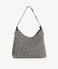 Alive With Style 'Vesta' Shoulder Bag by Sassy Black-White-Pink-Black/White