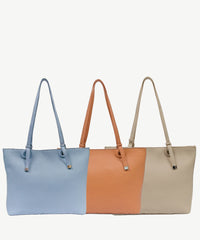 Alive With Style 'April' Shoulder Bag/Tote by Sassy Duck in Blue-Tan-Beige