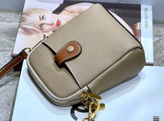 Alive With Style 'Poppet' Leather Shoulder/Cross Body Bag in Black-Green-Taupe-Cream-Tan