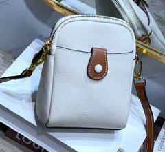 Alive With Style 'Poppet' Leather Shoulder/Cross Body Bag in Black-Green-Taupe-Cream-Tan