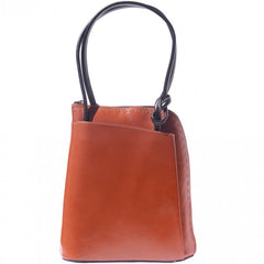 Alive With Style 'Daria' Italian Leather Shoulder Bag/Backpack in Tan/Brown-Black/Brown-Navy/Brown-Black-Purple-Light Taupe