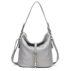 Alive With Style 'Evie' Leather Shoulder/Cross Body Bag in Black-White-Navy-Grey-Cream