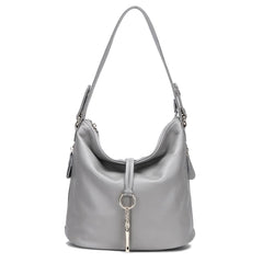 Alive With Style 'Evie' Leather Shoulder/Cross Body Bag in Black-White-Navy-Grey-Cream