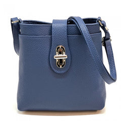 Alive With Style 'Micol' Italian Leather Shoulder/Cross Body Bag in Cream/Tan-Fuchsia-Red/Black-DarkTaupe-Taupe/Black-Wine-Cream-IceBlue-Black-Nude-Beige-Green-Grey-Purple-Chocolate-Pink-Tan-Red-Denim