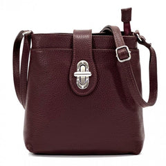 Alive With Style 'Micol' Italian Leather Shoulder/Cross Body Bag in Light Blue-Navy-Red-Cream-Yellow-Black-Jade-Green-Fuschia-Taupe/Black-Tan-Emerald-White-Nude-Light Taupe-Avocado-Brown-Cream/Taupe-Taupe/Brown-Wine-Cobalt-Dark Taupe-Mint-Purple