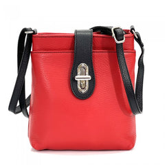 Alive With Style 'Micol' Italian Leather Shoulder/Cross Body Bag in Cream/Tan-Fuchsia-Red/Black-DarkTaupe-Taupe/Black-Wine-Cream-IceBlue-Black-Nude-Beige-Green-Grey-Purple-Chocolate-Pink-Tan-Red-Denim