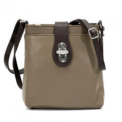 Alive With Style 'Micol' Italian Leather Shoulder/Cross Body Bag in Light Blue-Navy-Red-Cream-Yellow-Black-Jade-Green-Fuschia-Taupe/Black-Tan-Emerald-White-Nude-Light Taupe-Avocado-Brown-Cream/Taupe-Taupe/Brown-Wine-Cobalt-Dark Taupe-Mint-Purple
