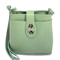 Alive With Style 'Micol' Italian Leather Shoulder/Cross Body Bag in Light Blue-Navy-Red-Cream-Yellow-Black-Jade-Green-Fuschia-Taupe/Black-Tan-Emerald-White-Nude-Light Taupe-Avocado-Brown-Cream/Taupe-Taupe/Brown-Wine-Cobalt-Dark Taupe-Mint-Purple