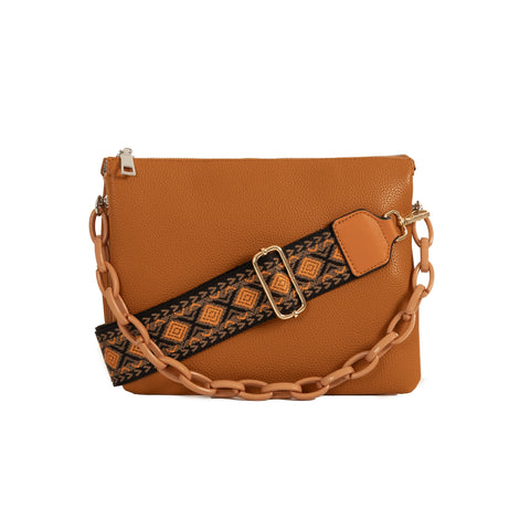 Alive With Style 'Ariel' Shoulder/Cross Body Bag by Sassy Duck in Tan