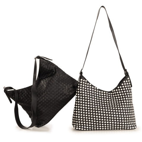 Alive With Style 'Vesta' Shoulder Bag by Sassy Duck in Black/White-Black