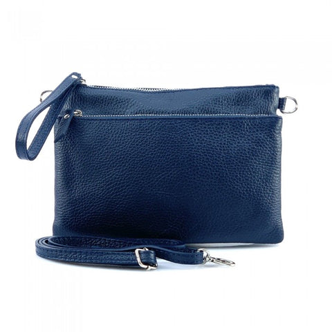 Alive With Style 'Sara' Leather Shoulder/Cross Body Bag/Wristlet/Clutch in Fuchsia-Black-Light Blue-Yellow-Red-Tan-Navy-Taupe-Silver-Gold