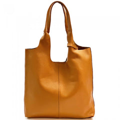 Alive With Style 'Claudia' Italian Leather Shoulder Bag/Tote in Orange-Silver-Fuchsia-Red-Olive-Navy-Ice Blue-Grey-Tan-Gold-Cream-Pink-White-Green-Bronze-Brown-Petrol-Dark Brown-Light Taupe-Dark Grey-Wine-Dusty Pink-Dark Taupe