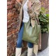 Alive With Style 'Claudia' Italian Leather Shoulder Bag/Tote in Orange-Silver-Fuchsia-Red-Olive-Navy-Ice Blue-Grey-Tan-Gold-Cream-Pink-White-Green-Bronze-Brown-Petrol-Dark Brown-Light Taupe-Dark Grey-Wine-Dusty Pink-Dark Taupe