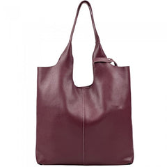 Alive With Style 'Claudia' Italian Leather Shoulder Bag/Tote in Orange-Silver-Fuchsia-Red-Olive-Navy-Ice Blue-Grey-Tan-Gold-Cream-Pink-White-Green-Bronze-Brown-Petrol-Dark Brown-Light Taupe-Dark Grey-Wine-Dusty Pink-Dark Taupe