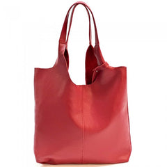 Alive With Style 'Claudia' Italian Leather Shoulder Bag/Tote in Orange-Silver-Fuchsia-Red-Olive-Navy-Ice Blue-Grey-Tan-Gold-Cream-Pink-White-Green-Bronze-Brown-Petrol-Dark Brown-Light Taupe-Dark Grey-Wine-Dusty Pink-Dark Taupe