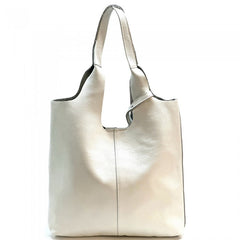 Alive With Style 'Claudia' Italian Leather Shoulder Bag/Tote in Orange-Silver-Fuchsia-Red-Olive-Navy-Ice Blue-Grey-Tan-Gold-Cream-Pink-White-Green-Bronze-Brown-Petrol-Dark Brown-Light Taupe-Dark Grey-Wine-Dusty Pink-Dark Taupe