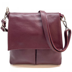 Alive With Style 'Oriana' Italian Leather Shoulder/Cross Body Bag in Black-Yellow-LightBlue-Orange-White-LightGrey-Grey-Tan-Pink-Navy-IceBlue-Purle-Sage-LightCaramel-Cream-DarkRed-BrightBlue-Nude-Wine-Chocolate-Blue