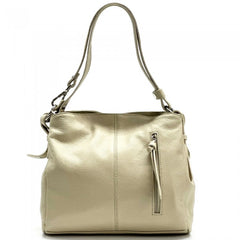 Alive With Style 'Melie' Italian Leather Shoulder/Cross Body Bag in Taupe/Black-Orange/Black-Cream-Cream/Taupe-White-White/Black-Blue-Pink-Yellow-Grey-Dark Pink-Red-Taupe-Green-Purple-Red/Black-Light Brown