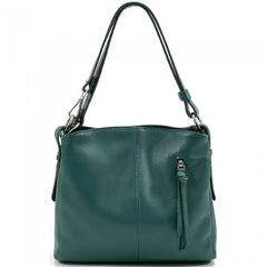 Alive With Style 'Melie' Italian Leather Shoulder/Cross Body Bag in Taupe/Black-Orange/Black-Cream-Cream/Taupe-White-White/Black-Blue-Pink-Yellow-Grey-Dark Pink-Red-Taupe-Green-Purple-Red/Black-Light Brown