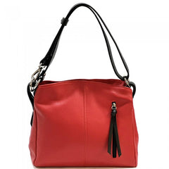 Alive With Style 'Melie' Italian Leather Shoulder/Cross Body Bag in Beige/Blk-Orange/Blk-Cream/Tan-Cream-White/Blk-White-Cream/Taupe-Navy/Tan-Blue-LtBlue/Navy-Tan-Pink-Yellow-Grey-Black-DkBlue-Nude-DustyPink-Red-Taupe-Tan-Green-Purple-RedBlack