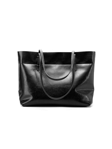 Alive With Style 'Morgan' Small Leather Tote/Shoulder Bag in Black-Red-Tan