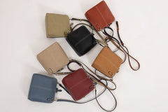 Alive With Style 'Bianca' Cross Body Bag by Sassy Duck in Oat-Plum-Rust-Mocha-Yellow-Violet-Pearl-Chocolate-Denim-Metallic-Olive-Black-White-Lavender