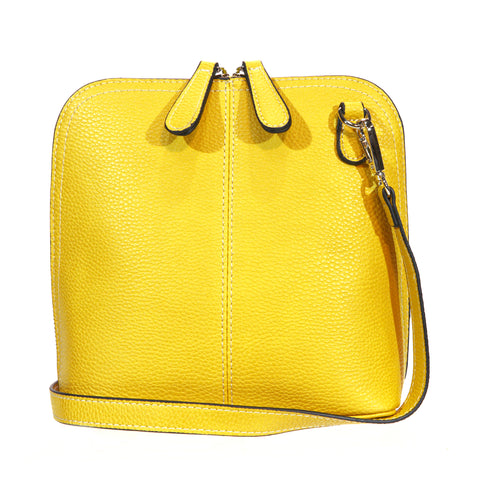 Alive With Style 'Bianca' Cross Body Bag by Sassy Duck in Bay Blue-Yellow-Aqua-Lavender-Pearl-Chocolate-Pumpkin-Violet-Denim-Latte-Metallic-Olive-Black-White