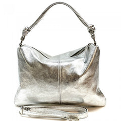 Alive With Style 'Lunaria' Italian Leather Handbag/Shoulder Bag/Cross Body Bag in Silver-Yellow-Sage-Taupe-Red-Cream-White-Fuchsia-Black-Pink-LtGreen-Tan-IceBlue-Gold
