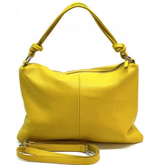 Alive With Style 'Lunaria' Italian Leather Handbag/Shoulder Bag/Cross Body Bag in Silver-Yellow-Sage-Taupe-Red-Cream-White-Fuchsia-Black-Pink-LtGreen-Tan-IceBlue-Gold