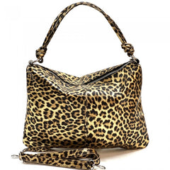 Alive With Style 'Lunaria' Italian Leather Handbag/Shoulder Bag/Cross Body Bag in Yellow-Lavender-Jacaranda-Green-Navy-LtTaupe-Red-Cobalt-Cream-White-Orange-Wine-Fuchsia-Animal-Brown-Black-Bronze-Petrol-Pink-DrkRed-LtGreen-DrkGreen-Purple-Tan-Grey-IceBlue
